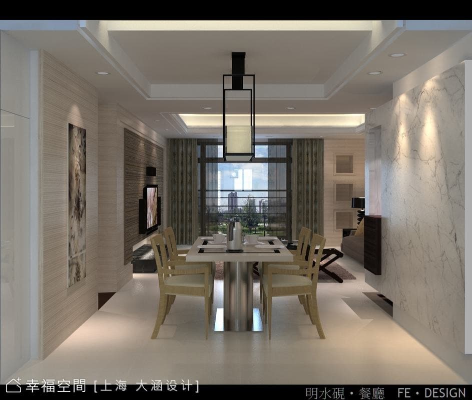 餐廳望向客廳